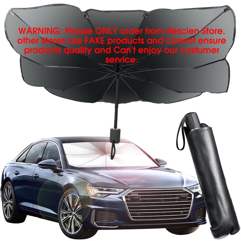 sulfar Car Sun Shade Windshield Front Windshield Reflective Sunshade for Vehicle Blocks UV Ray Foldable Cover Visor Umbrella Automotive Ray Protection Block Parasol Keep Your Vehicle Cool31x53inch
