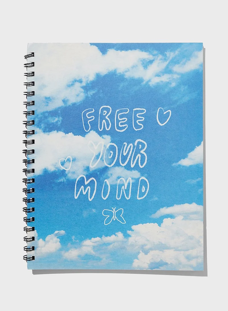 Typo Free Your Mind Clouds A4 Campus Notebook