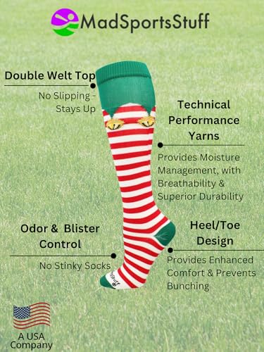 MadSportsStuff Neon Rainbow Caticorn Over the Calf Socks (Purple/Neon Pink, Small) - Image 3