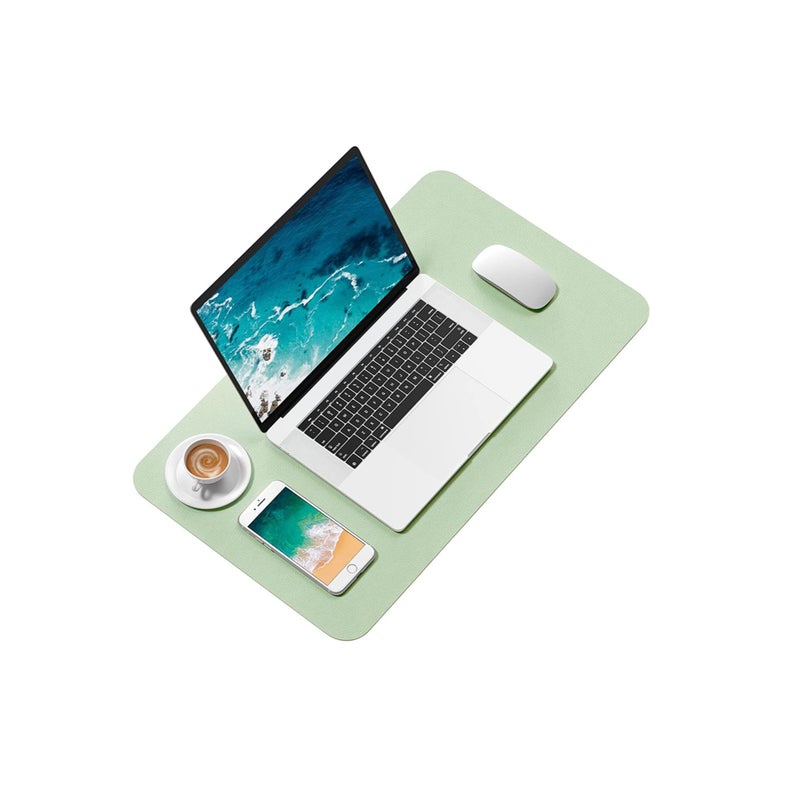 Zikra Desk Pad, PU Leather Mouse pad Desk mat, Microfiber Desk pad Mouse pad, Waterproof Desk Mat for Desktop, Laptop Keyboard Mat, Non-Slip Desk Writing Pad for Office, Lake Green (11.8''X23.6'') - Image 2