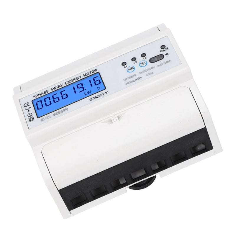 DTS6619-016 3-Phase Energy Meter 380V 7P LCD Digital Display Power Meter with Backlight - Image 3