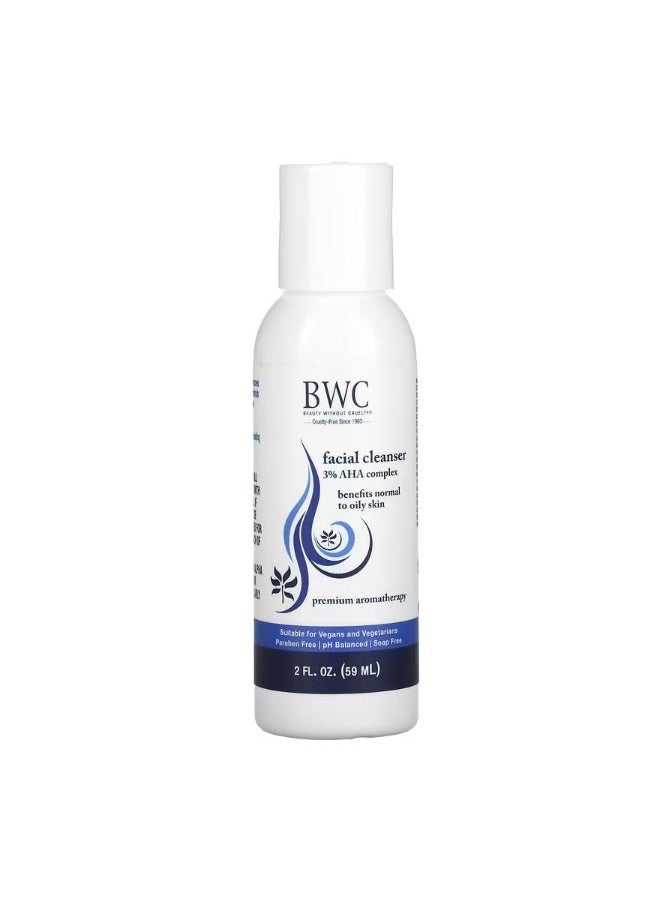 Beauty Without Cruelty Facial Cleanser 3 AHA Complex 2 fl oz 59 ml  - Image 1