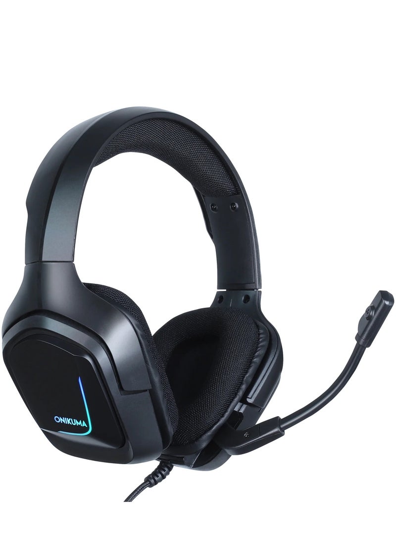 onikuma - K20 USB RGB Gaming Headset - 7.1 Surround Sound - Noise Cancelation Microphone - Image 1