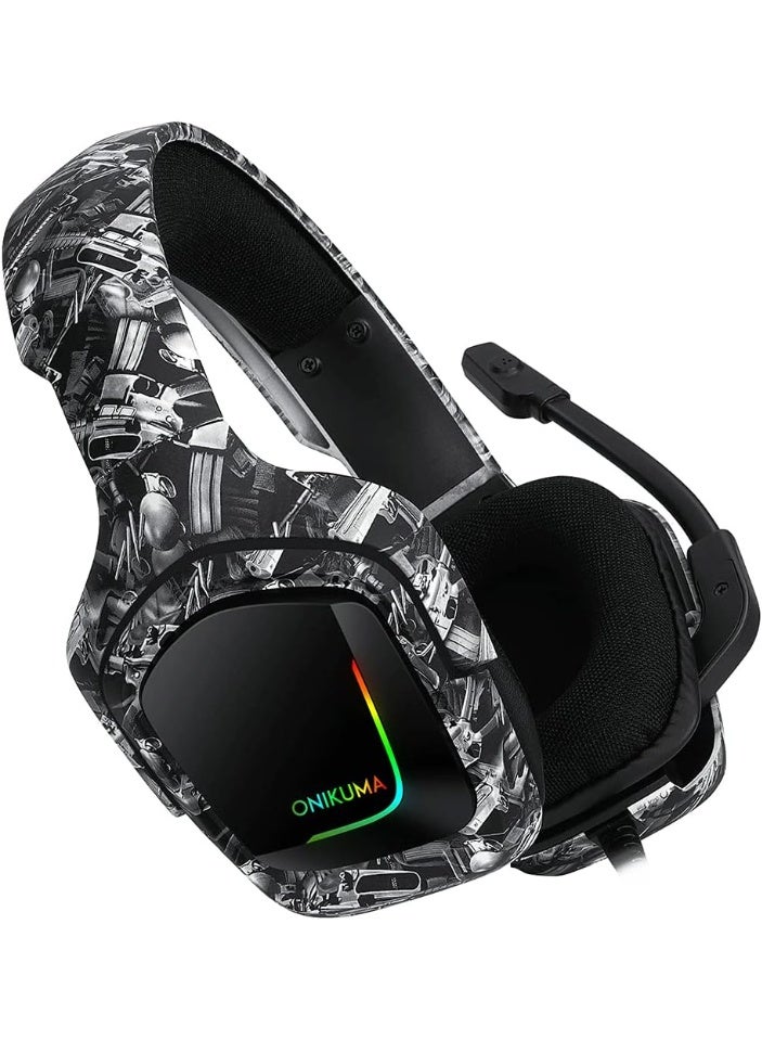 onikuma K20 RGB Gaming Headset - 7.1 Surround Sound - Noise Cancelation Microphone - Image 2