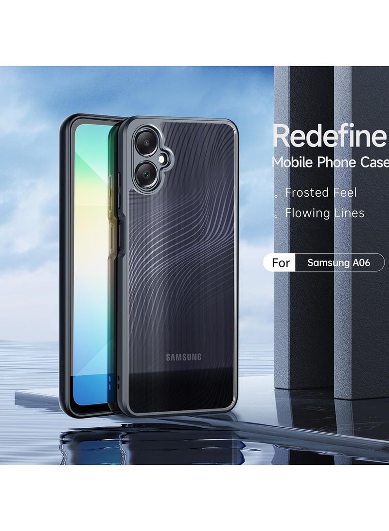 general Transparent Case Compatible with Samsung Galaxy A06 5G, Sleek Frosted Transparent Protective Back Cover Anti-fingerprint & Shockproof PC+TPU Case - Image 2