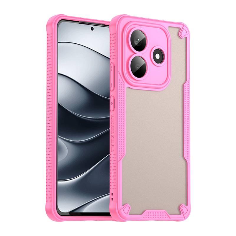 MS غطاء واقي بTPU لـ Redmi Note 14 مع مقاوم للصدمات وحماية من السقوط مع مقاوم للصدمات مع تغطية كاملة مع مقاوم للخدش باللون وردي من مادة TPU باللون الوردي باللون الأحمر - Image 1