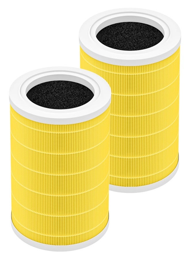 isingo 2 Pack A2001 Replacement Pet Filter, Compatible with A2001 Air Purifier,3-in-1 High Efficiency Filtration, Compared Part #AF-2001, Yellow - Image 1