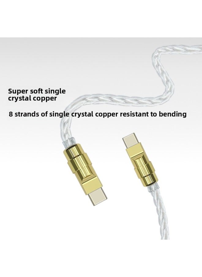 Generic - Pure Copper Hardware Ultra-soft Single Crystal Copper Data Cable For Iphone16 Mobile Phone Mate70 Fast Charging Treasure Short Line-Color:0.15m Usb To For Apple/12w-Model:Single Crystal Copper Gold [gold Copper Shell] - Image 1