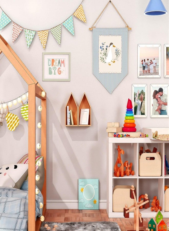 Sioial Silly Goose Theme Nursery Baby Room Playroom Kids Room Wall Decoration-Baby,Shower,Birthday Christmas Gift for Girls Kid Teen-Canvas Hanging Flag Banner Pennant Wall Sign Decor - Image 3