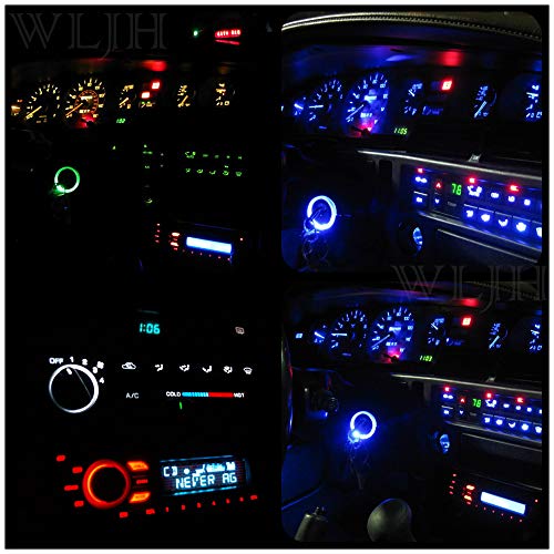 WLJH 10x Blue T4.2 Neo Wedge 3030 Chipest 10mm Base Led Car Instrument Cluster Dashboard Gauge Bulb HVAC AC Heater Climate Controls Lamps Switch Indication Interior Light Replacement - Image 4