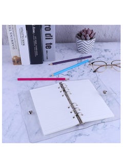 SYOSI Notebook Binder A6 PVC Notepad Sheet Shell Cover File Folder 6 Holes Binder DIY  - Image 3