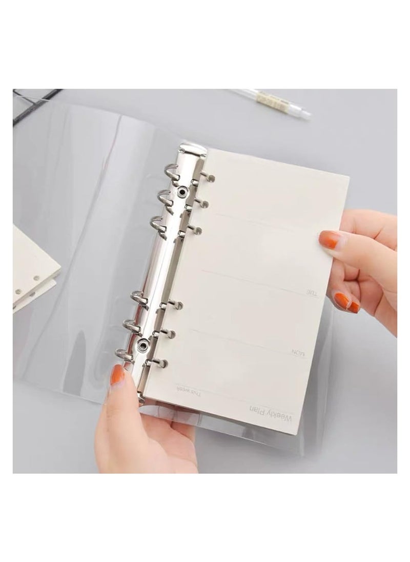 SYOSI - Notebook Binder A6 PVC Notepad Sheet Shell Cover File Folder 6 Holes Binder DIY - Image 1