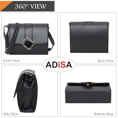 ADISA Women's Girls Party Sling Bag Crossbody (SL5099-BLA_Black) - Image 3