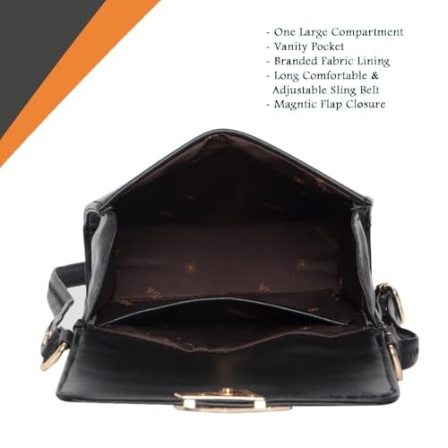 ADISA Women's Girls Party Sling Bag Crossbody (SL5099-BLA_Black) - Image 5