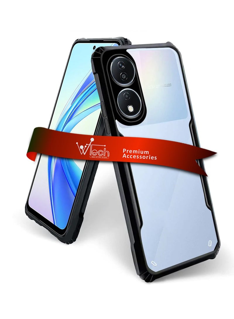 Wtech TPU Silicone With Raised Bumper Slim Case Cover For Honor X7b 4G 2023 Black - Image 1