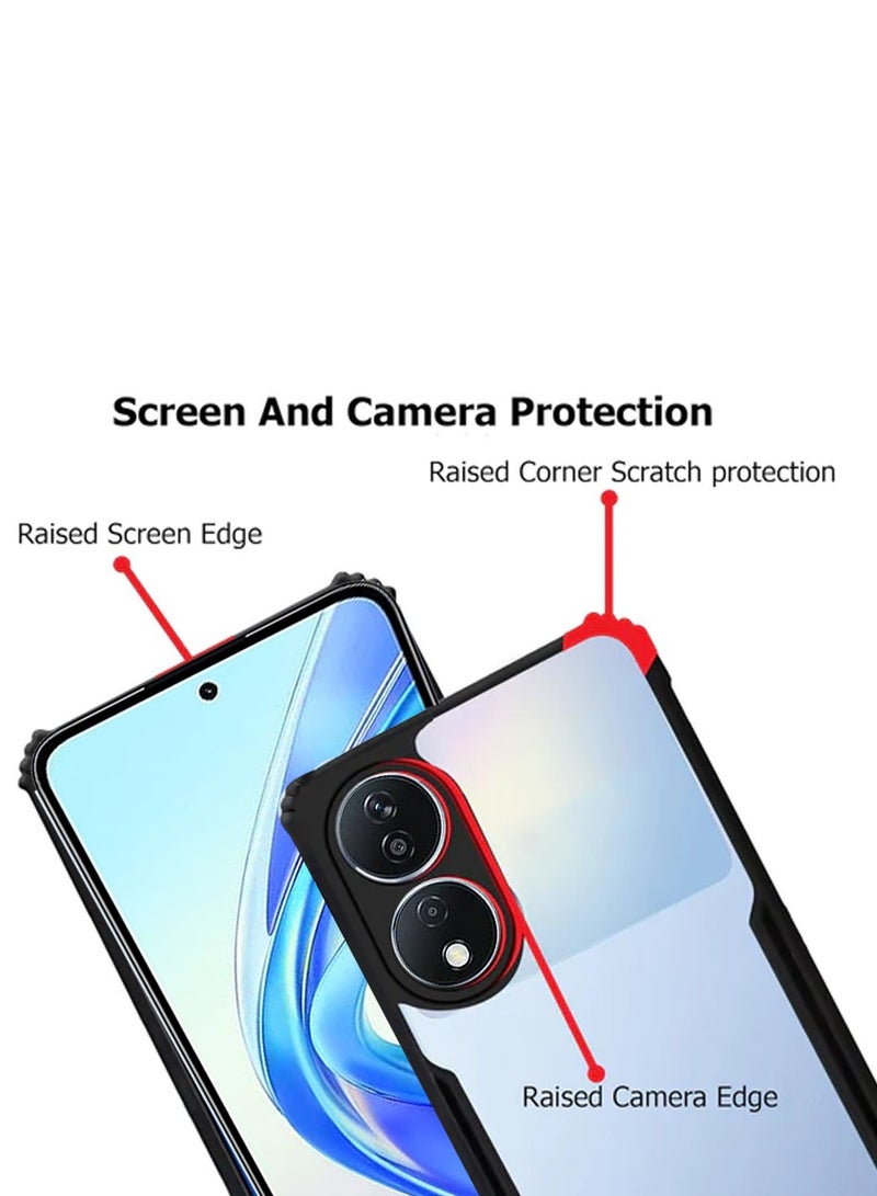 Wtech TPU Silicone With Raised Bumper Slim Case Cover For Honor X7b 4G 2023 Black - Image 4