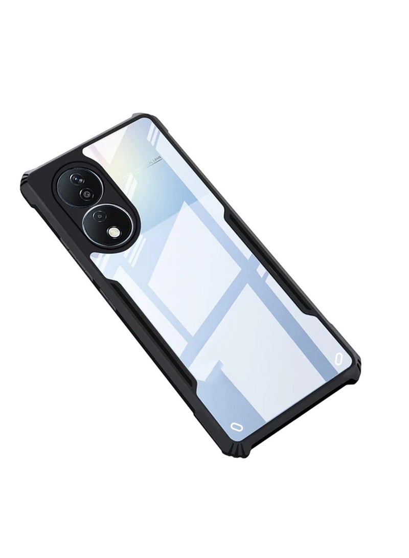 Wtech TPU Silicone With Raised Bumper Slim Case Cover For Honor X7b 4G 2023 Black - Image 2