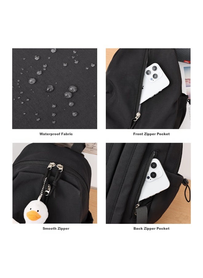 Pull Back Huili Backpack For Men And Women, Lightweight Casual Commuter Student Schoolbag, Small Outdoor Hiking Travel Bag - Image 2