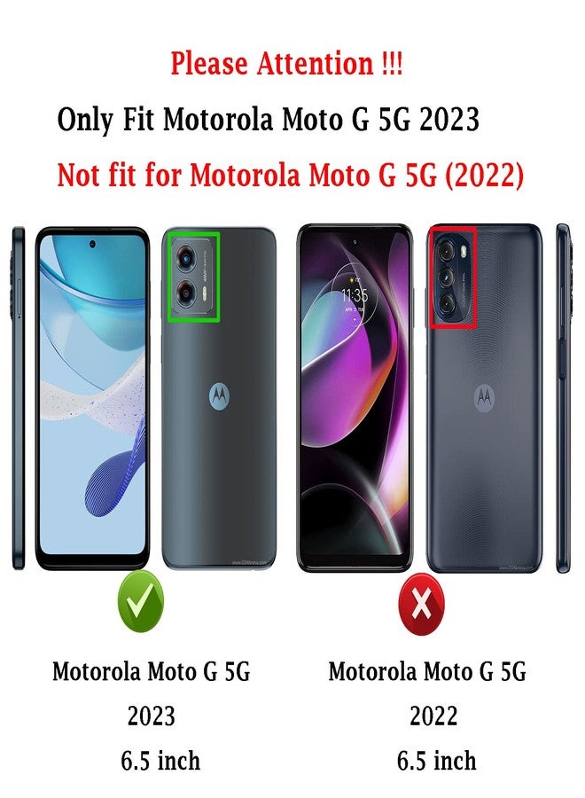 PUSHIMEI for Moto G 5G 2023 Case with Slide Camera Cover HD Screen Protector [Military Grade 16ft. Drop Tested] Magnetic Ring Holder Kickstand Protective Phone Case for Motorola Moto G 5G 2023, Black - Image 2