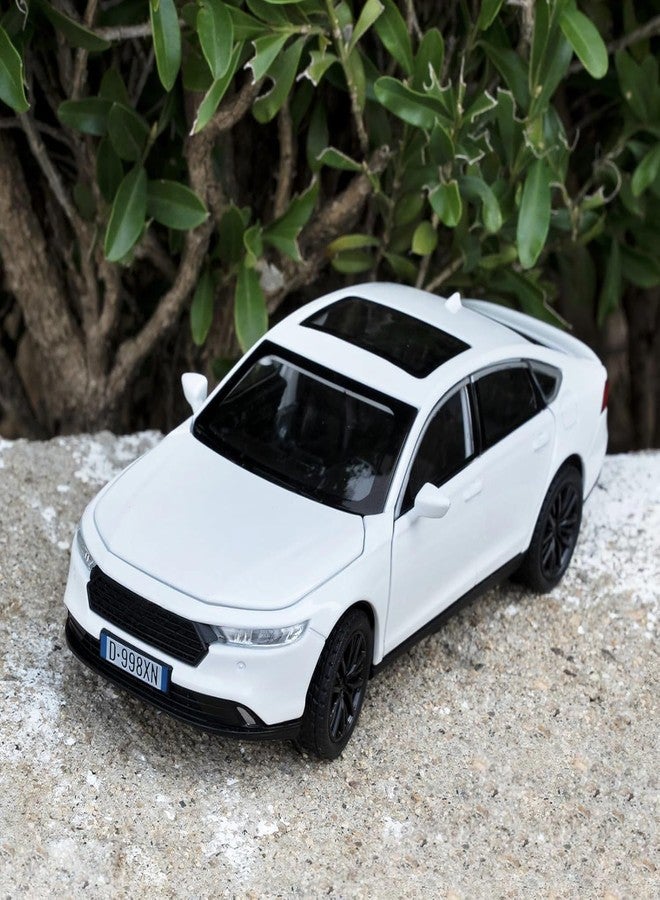 FEXXA 1:32 Scale Hon da Accord Die-Cast Metal Car with Sport car Openable Doors Light and Sound,Pull Back Function Indoor Outdoor Toy for Kids (White) - Image 4
