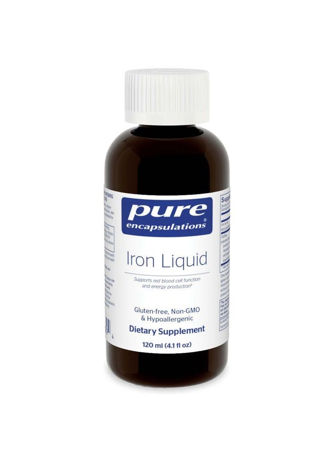 Pure Encapsulations سائل الحديد - مكمل مضاد للحساسية يدعم وظيفة الهيموغلوبين والميوغلوبين - 4.1 أونصة سائلة - Image 1
