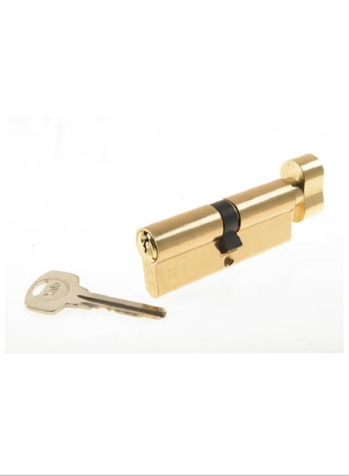 Yale 500 Series Double Euro Profile Cylinder 30mm Polished Brass  Key+Knob, 10-0503-3030-CK-0201 (60mm)  - Image 2