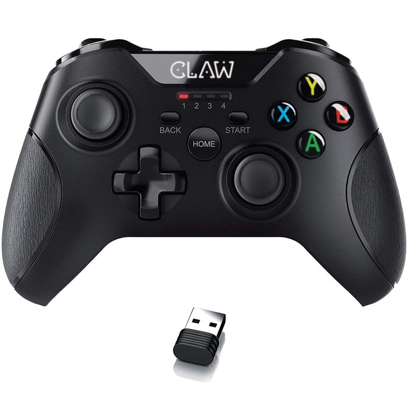 CLAW Shoot Wireless 2.4Ghz USB Gamepad Controller for PC Supports Windows XP/7/8/10 with Rubberized Textured Grip and Dual Vibration Motors (Does not have Bluetooth || Not for Mobile) - Image 1