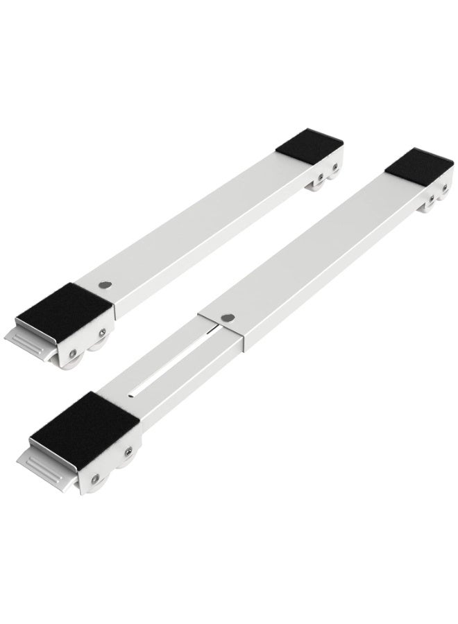 Multi-functional movable washing machine base, furniture dolly base for washing machine, dryer, refrigerator appliance, white, 45x5 cm, 18*2*1.5 cm - Image 1