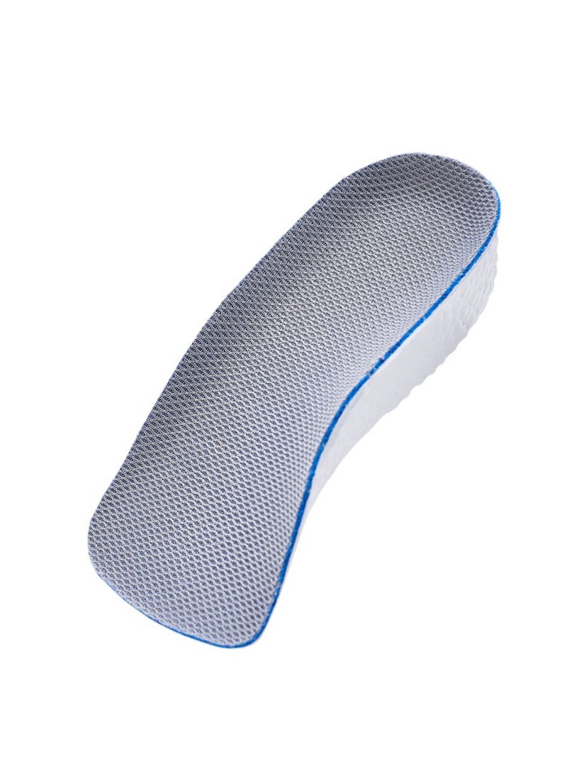 1 Pair Inner Height Increasing Insole,1.5/2.5/3.5cm Heel Lift Foot Pads Invisible Hidden Soft Heel Cushion Inserts Insoles,Breathable Sports Shock Absorption Half Cushion Insoles for Men Women, Grey - Image 4