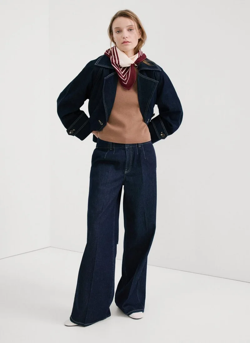 MANGO  Wide leg mid-rise jeans for Women | Best Price UAE