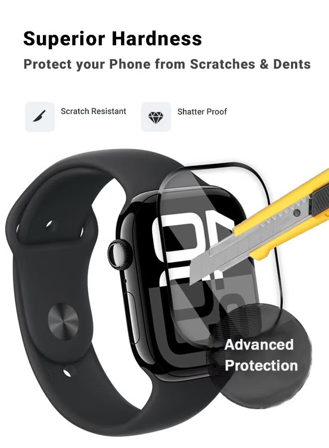 OLYSON 2Pcs Apple Watch Series 10 46mm Premium Screen Protector- Crisp Clarity, Ultimate Safety, Shield Against Smudges, Reliable Quality, Easy Installation & Removal - Image 5
