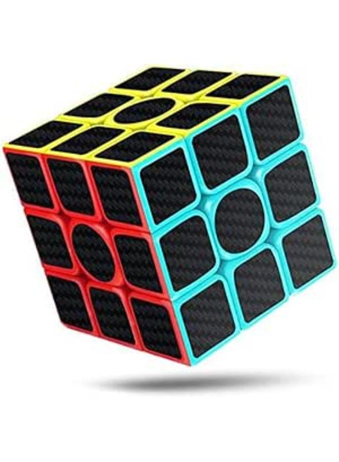 WEZCHUGHAOL Speed Cube, 3x3x3 Fast Carbon Fiber Sticker Magic Cube, Fast Magic Cube for Kids, Smooth Carbon Fiber Cubes, Puzzle Toys, for All Kids Teens Adults