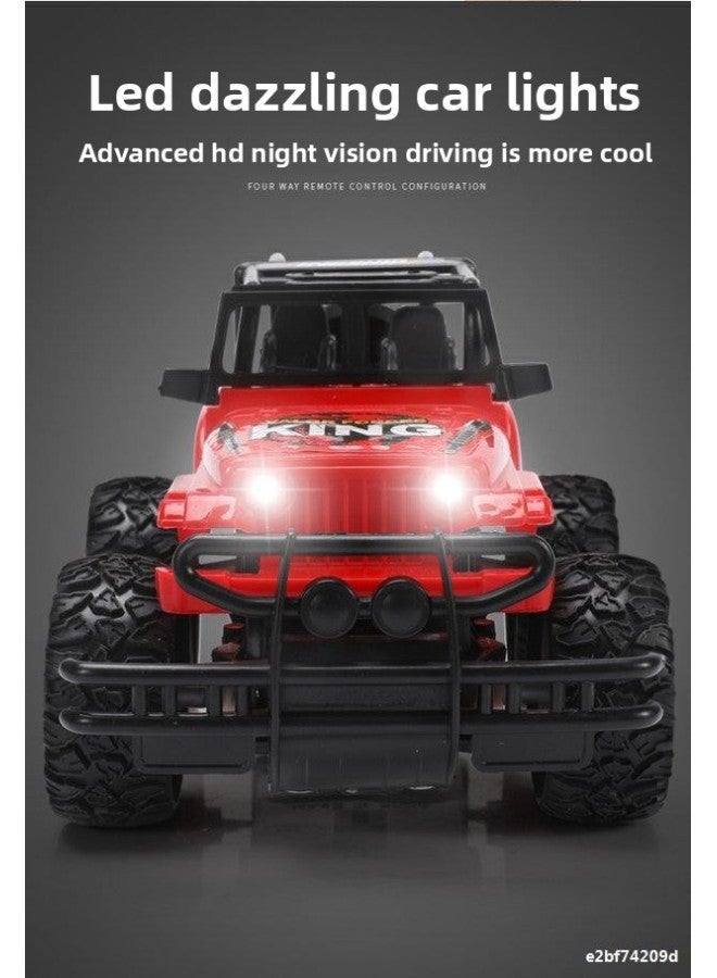 Remote Control Car Charging Wireless Racing Off-road High-speed Fan Small Electric 3 Years Old 4 Children Boy Toy Car-Color:Remote Control Off-road Vehicle—red-Scale:Rechargeable Model [1 Set Of 4 Times Battery Life Lithium Batteries + 1 Original Battery  - Image 2