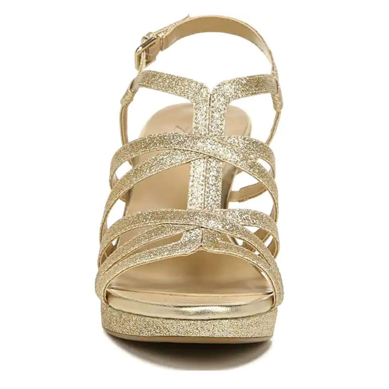 Naturalizer Womens Baylor Heeled Sandal, Gold, 11 US - Image 3