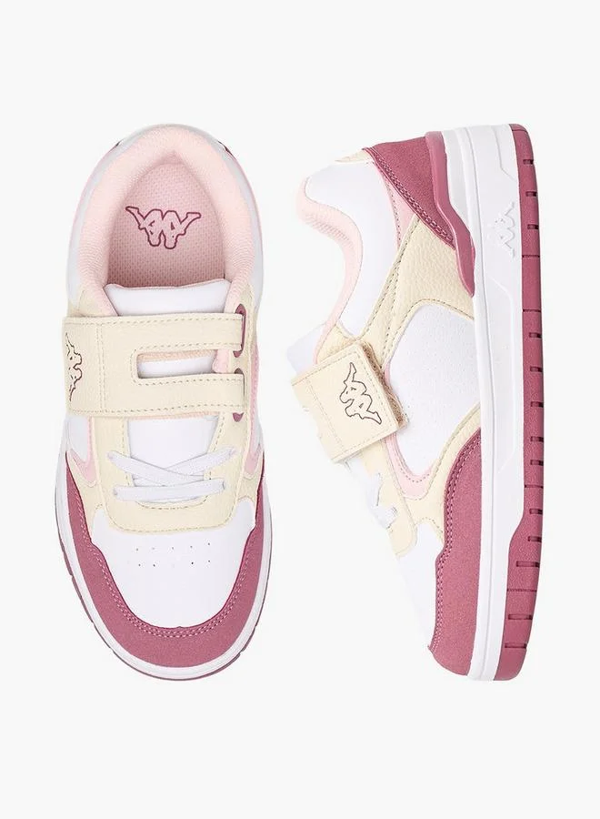 Girls Colourblock Hook & Loop Sports Shoes