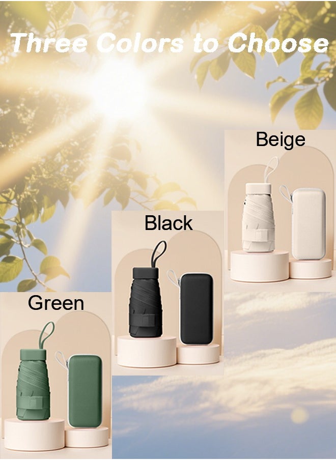 Generic - Portable Mini Folding Umbrella,Ultra-Light Pocket Umbrella,UV Protection,Includes Storage Box - Image 1