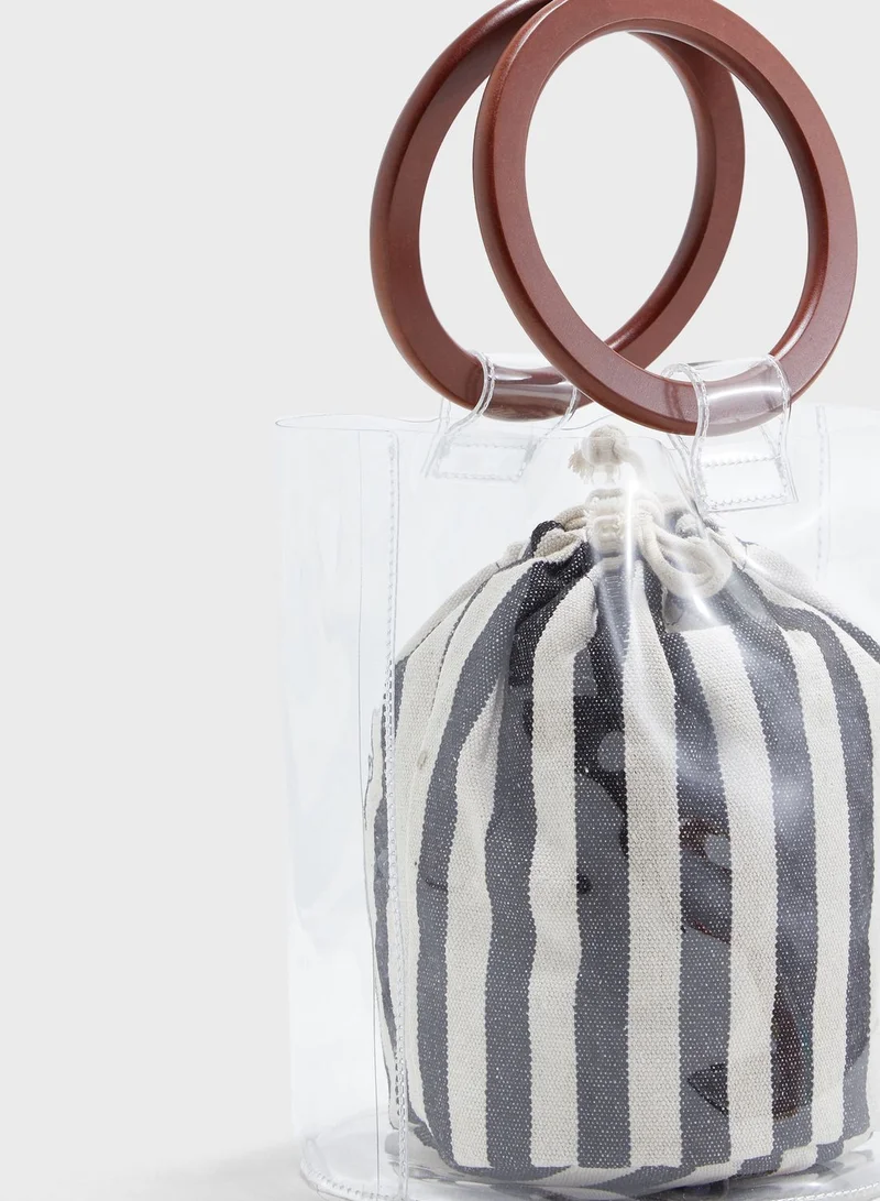FOREVER 21 Clear Bucket Bag