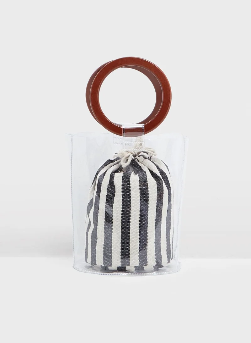 FOREVER 21 Clear Bucket Bag