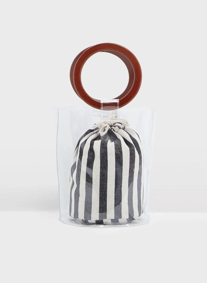 FOREVER 21 Clear Bucket Bag