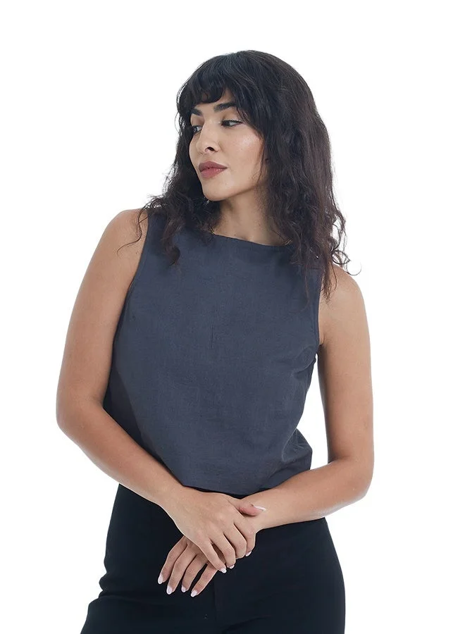 اشاراي Women's Sleeveless Solid Crop Length Top  Comfortable Material, Breathable Daily Wear, Casual Fashion Outfit, Special Occasion Outfit, Trendy & Chic Apparel