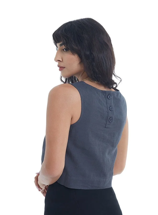 Asharae  Women's Sleeveless Solid Crop Length Top Comfortable Material, Breathable Daily Wear, Casual Fashion Outfit, Special Occasion Outfit, Trendy & Chic Apparel for Women | Best Price UAE