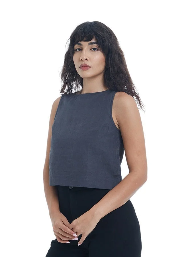 Asharae  Women's Sleeveless Solid Crop Length Top Comfortable Material, Breathable Daily Wear, Casual Fashion Outfit, Special Occasion Outfit, Trendy & Chic Apparel for Women | Best Price UAE