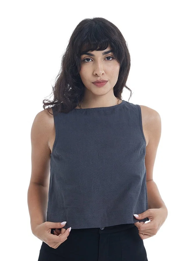 Asharae  Women's Sleeveless Solid Crop Length Top Comfortable Material, Breathable Daily Wear, Casual Fashion Outfit, Special Occasion Outfit, Trendy & Chic Apparel for Women | Best Price UAE
