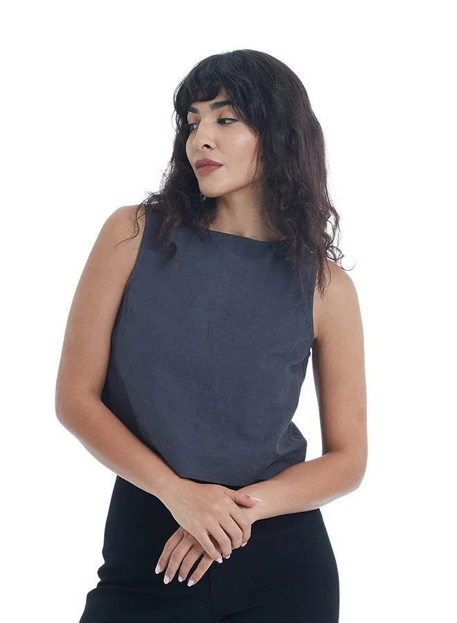 اشاراي Women's Sleeveless Solid Crop Length Top Comfortable Material, Breathable Daily Wear, Casual Fashion Outfit, Special Occasion Outfit, Trendy & Chic Apparel