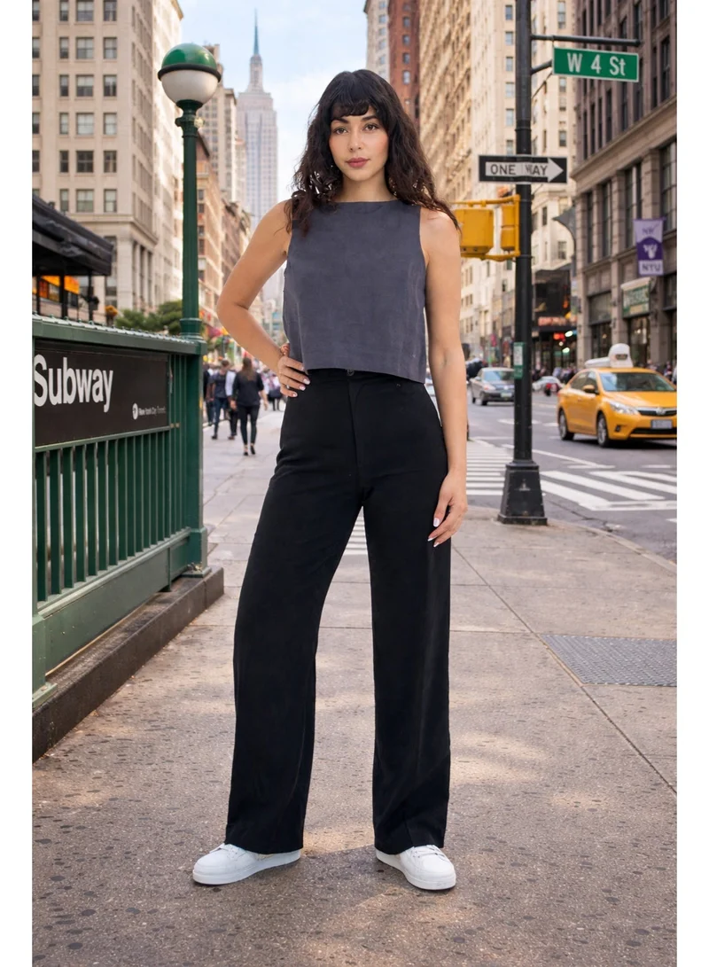 اشاراي Women's Sleeveless Solid Crop Length Top Comfortable Material, Breathable Daily Wear, Casual Fashion Outfit, Special Occasion Outfit, Trendy & Chic Apparel