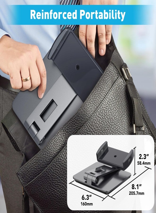 AboveTEK Business Kiosk Aluminum Tablet iPad Stand, 360° Swivel Tablet & Phone Holders for Any 4"-15.6" Display Tablets/Cell Phones/Portable Monitor, Sturdy for Store POS Office (Grey) - Image 5