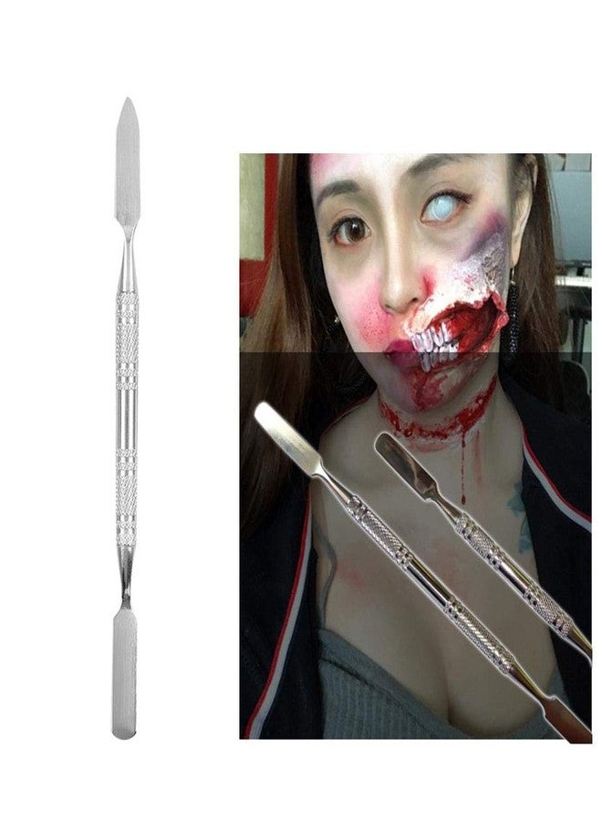TMISHION Wax Spatula, Stainless Steel Double-Ended Scar Wax Spatula Applicator Special Effects FX Makeup Tool(S - Image 4