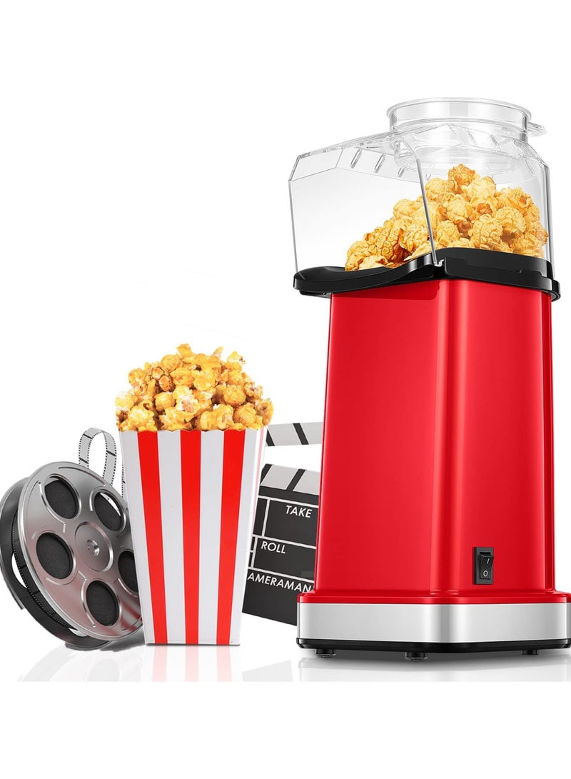 Popcorn Machine | Oil-Free Popcorn Maker with Measuring Cup & Butter Melting Tray | Fast 3-Minute Popcorn for Home, Kids, Movie Nights & Parties  - Image 1