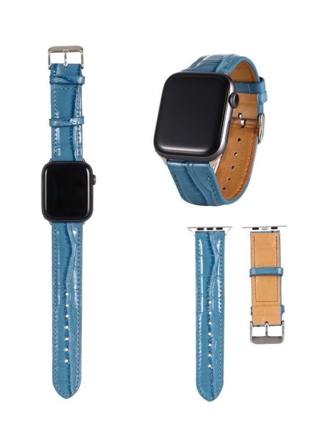 NIBEMINENT Ethnic Replacement Watchband For Apple Watch Series 1/2/3/4/5/6/7/SE 42/44/45mm Blue - Image 1