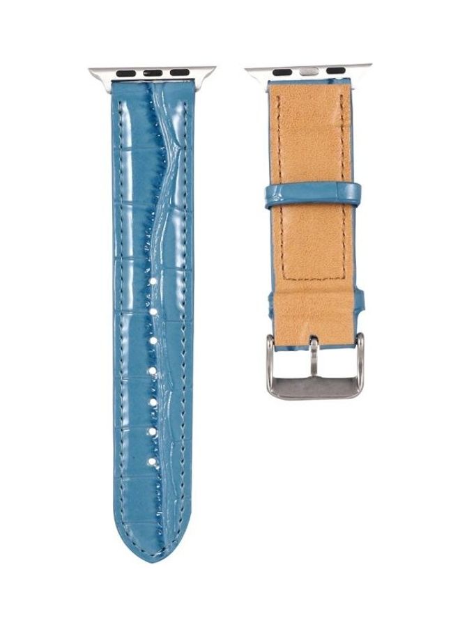 NIBEMINENT Ethnic Replacement Watchband For Apple Watch Series 1/2/3/4/5/6/7/SE 42/44/45mm Blue - Image 2